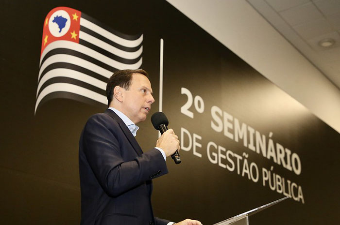 João Doria durante a abertura do 2º Seminário de Gestão Pública