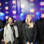 Karla Ochoa, da Universal, com Brittany Egersett, do Blue Man Group