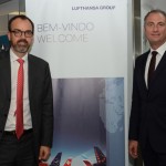 Markus Binkert, CCO do Hub Munique e Tom Maes, diretor Senior de Vendas do Lufthansa Group na America do Sul