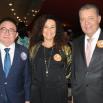 Manoel Linhares, presidente da ABIH Nacional, Kátia Bogéa, presidente do Iphan, e Alexandre Sampaio, presidente do FBHA