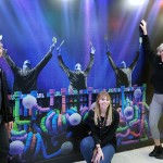 Tony Aguirre, Brittany Egersett e  Ola Wawryn, equipe do Blue Man Group
