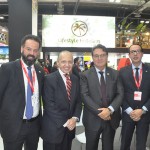 Daniel Nepomuceno e Higino Vieira, do MTur, com o embaixador do Brasil na Espanha, Pompeu Andreucci, e o secretário de Turismo de São Paulo, Vinicius Lummertz