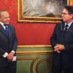 Embaixador do Brasil na Espanha, Pompeu Andreucci Neto, com Vinicius Lummertz, secretário de Turismo de São Paulo