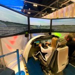 Espaço da Air Europa no estande da Globalia contou com um simulador de voo do Boeing 787 Dreamliner