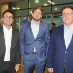 Paulo Barbosa e Gonzalo Romero, da Air Europa, com Ruben Escartin, da Prima