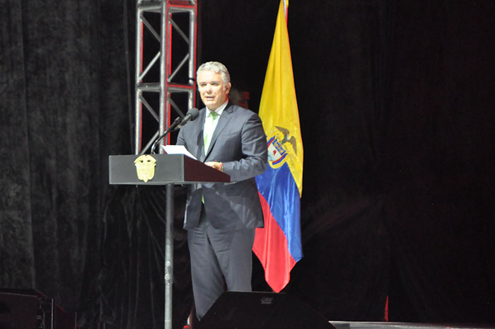 Presidente Iván Duque encerrou os discursos da solenidade