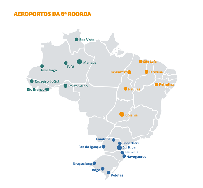 Aeroportos da 6ª rodada de concessões