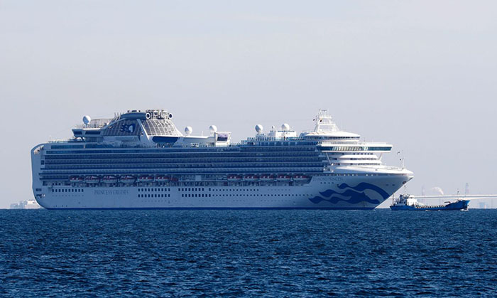 Diamond Princess está qem quarentena desde o dia 3 de fevereiro