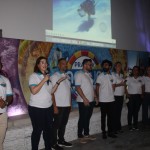 Equipe da Pratagy Beach durante a apresentação do complexo aquático.