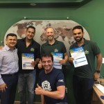 Fabiano Dias, da Copa Airlines, e Christiano Souza, executivo de Vendas da Trend visitam Agência Travelmate, em Belo Horizonte