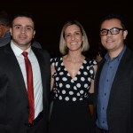 Felipe Lemos, da Avianca, Cyntia Coldibeli, do Grupo Flytour, e Igor Marinho, da Skyteam