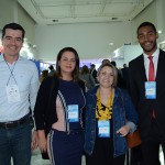Giorgio Souza e Vanessa Falk, do Joinville CVB, Cristine Fabbris, do Espaço Positivo, e Juliano Braga, do M&E