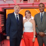 Gustavo Esusy e Viviane Simão, da Avianca, com Luis Sobrinho, da Setur-SP