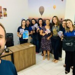 Junior Perez, executivo de Vendas da Trend e Jessica  Bueno, da Hard Rock, visitam a Agência Gialloreto Turismo, em Assis