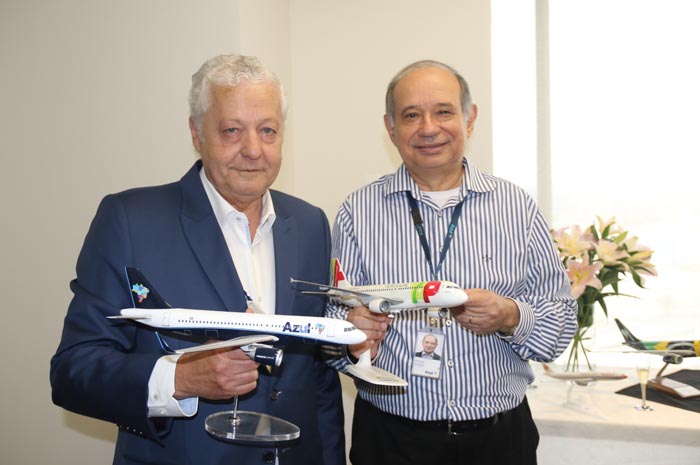Azul e TAP anunciam acordo comercial de joint venture 1 Mario Carvalho, diretor da TAP na América do Sul, e Antônio Américo, diretor Comercial da Azul