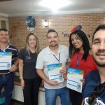 Michelle Oliveira, do Meliá e Wilter Furtado, Executivo de Vendas da Trend visitam a Agência Flytour em Ribeirão Preto