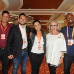 Reginaldo Silva, Eduardo Senra, Alessandra Feola e Fernando Luz, da Discover, com Dragana Prodanovic, da Cunard