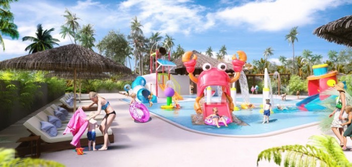 Conheça cinco resorts da AMResorts no Caribe com parques aquáticos 3 Now Sapphire Riviera Cancún passou a oferecer parque aquático infantil e três toboáguas