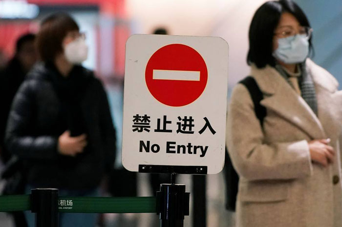 Um a cada três destinos no mundo está completamente fechado, diz OMT 1 China suspende a entrada de estrangeiros a partir de sábado (Foto Aly Song Reuters)
