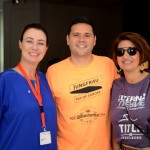 Cristiane Vento, da Rail Europe, Fernando Aquino, da Jungfrau, e Vanda Catão, do Turismo de Titles e Lucerna