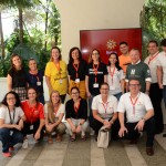 Equipe do Escritório de Turismo da Suíça com parceiros participantes do evento