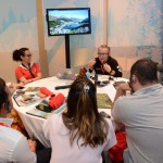 Josef Vielhuber, da Swiss Deluxe Hotels e Fernanda Maldonado apresentam as novidades do turismo da Suíça