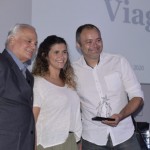 Orlando Giglio, da Iberostar; Giulliana Mesquita e Alan de França, da Azul Viagens