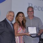 Orlando Giglio, da Iberostar; Gustavo Luck e Christiane Teixeira, da Luck Receptivo