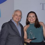 Orlando Giglio, da Iberostar; e Livia Vogel, da Latam Travel
