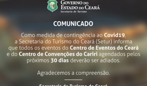 Coronavírus: eventos do Centro de Eventos do Ceará e do Cariri serão adiados