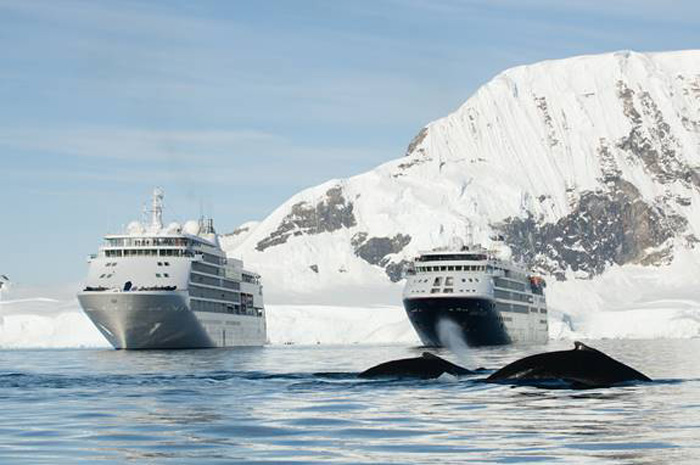 Silver Whisper é o primeiro navio de volta ao mundo a visitar a Antártica 1 Silver Whisper é o primeiro navio a visitar a Antártica em um cruzeiro de volta ao mundo