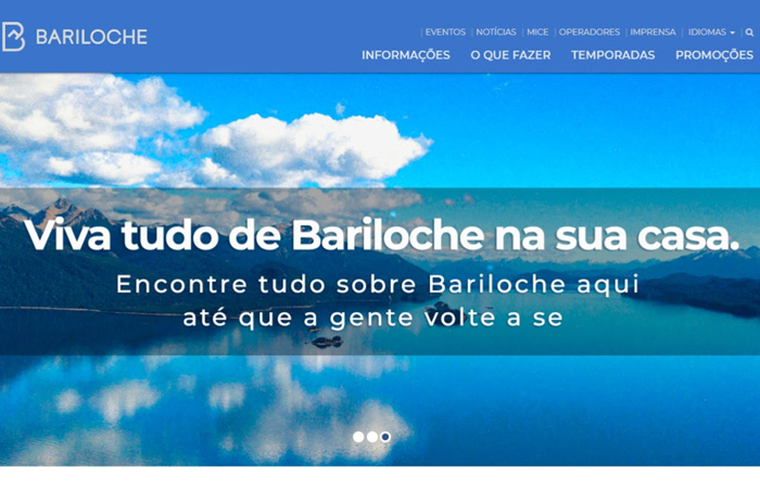Bariloche lança campanha e aposta no Turismo remoto 1 Destino lançou a landing page "A gente volta a se ver em breve"