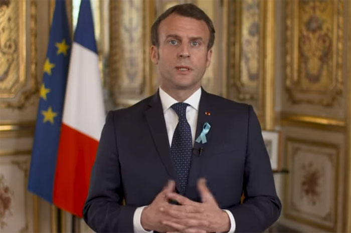 França volta ao confinamento nesta sexta (30) 1 Presidente da França, Emmanuel Macron (Rerodução/Youtube)
