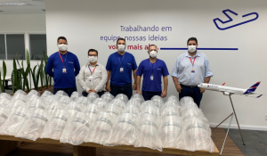 Latam entrega primeiro lote de protetores faciais contra Covid-19 para hospitais