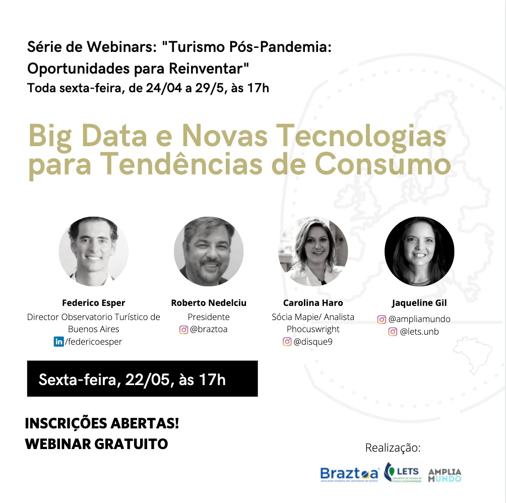 Braztoa debate "Big Data e Novas Tecnologias para Tendências de Consumo" às 17h BRAZTOA - webinar 22-5
