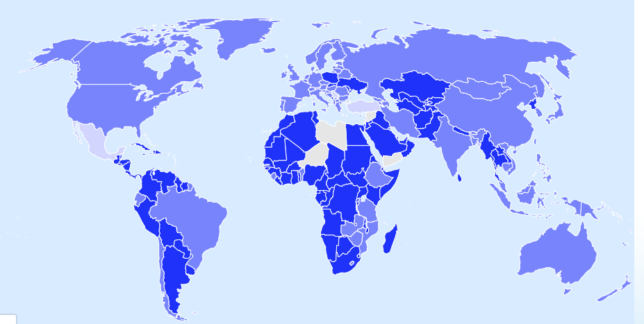 Mapa interativo da Iata fornece informações sobre restrições em tempo real 1 999