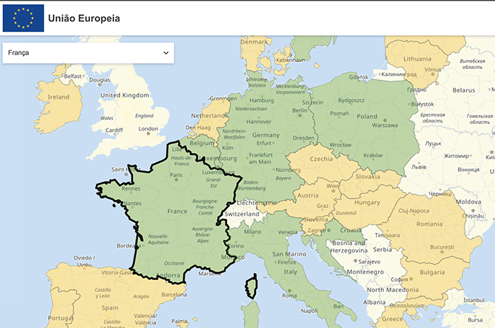 Mapa Comissão Europeia