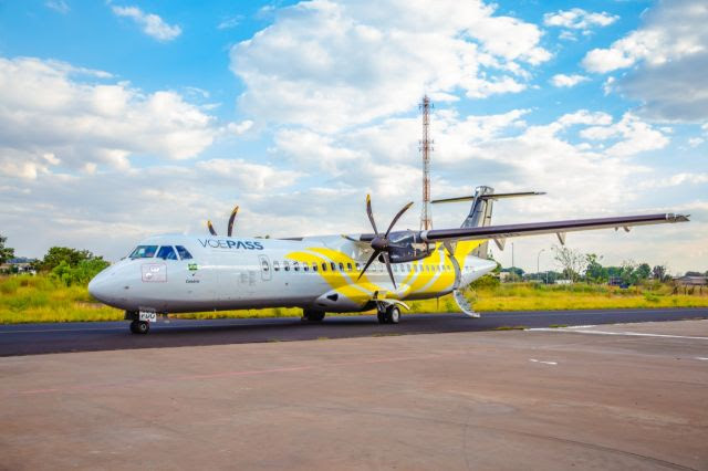ATR-72 da Voepass, com capacidade para 68 passageiros