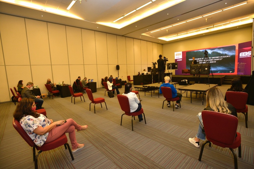 EBS 2020 e Congresso Mice Brasil recebem mais de 3 mil pessoas 3 Espaço montado no Centro de Convenções Rebouças para a realização da EBS Virtual
