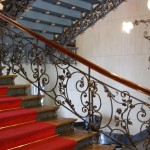 Escadaria do Museu das Minas e do Metal em ferro fundido con detalhes art noveau