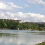 Mineirinho e Mineirão no entorno da Lagoa da Pampulha