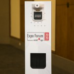 Totem espalhados pelo evento