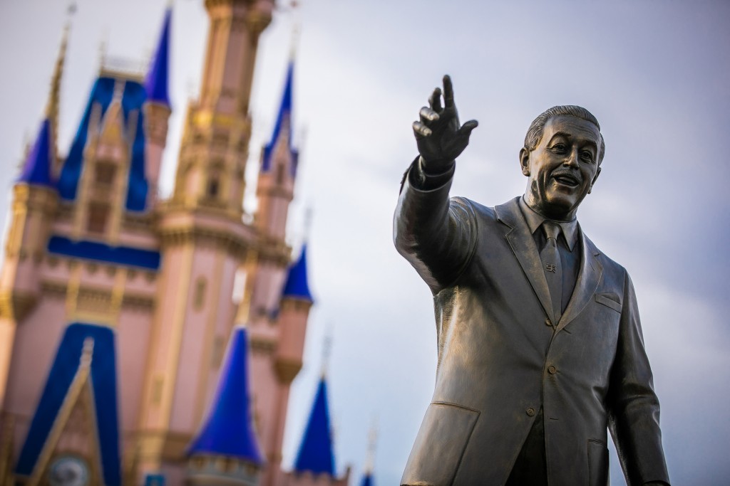 Cinderella Castle inside Magic Kingdom Park at Walt Disney World Resort in Lake Buena Vista, Fla., is currently receiving a royal makeover, and the work is nearly completed. When finished, the icon will feature bold, shimmering and regal enhancements, including sapphire dusting on the blue rooftops and gold trim. (Olga Thompson, photographer)