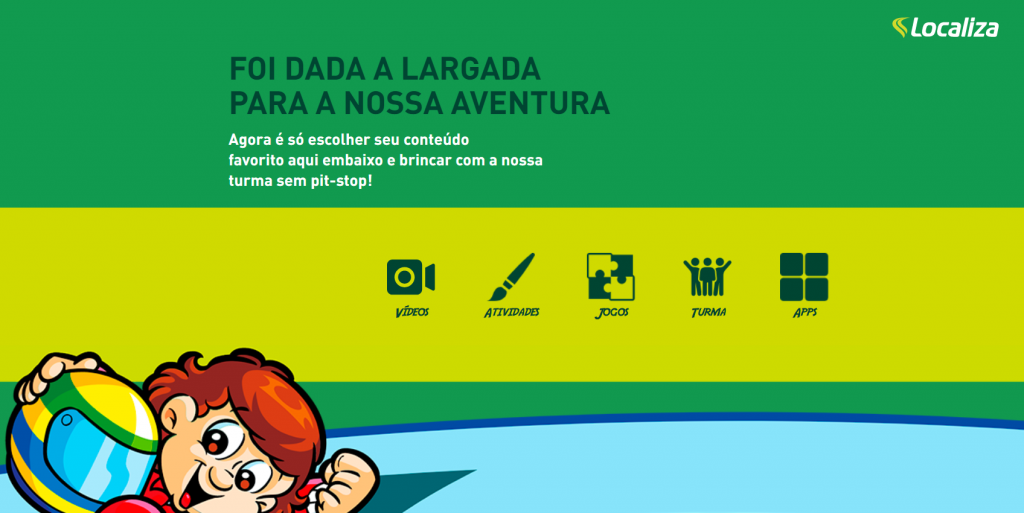 0 Localiza e Senninha fecham parceria focada em atividades para crianças