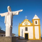 Cristo Salvador em frente à Igreja NS d'Ajuda