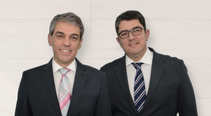 Fernando Santos e Marcos Lucas, presidente da Abav-SP e da Aviesp