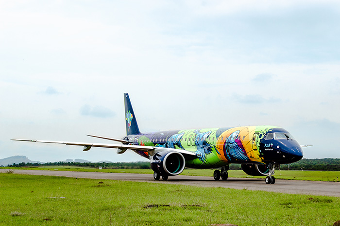 Azul apresenta a aeronave mais colorida da América Latina 2 azul