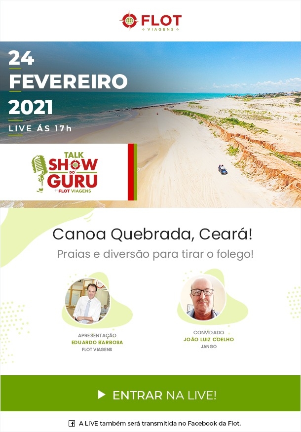 Flot destaca Canoa Quebrada (CE) em Talk Show nesta quarta (24) Canoa Quebrada