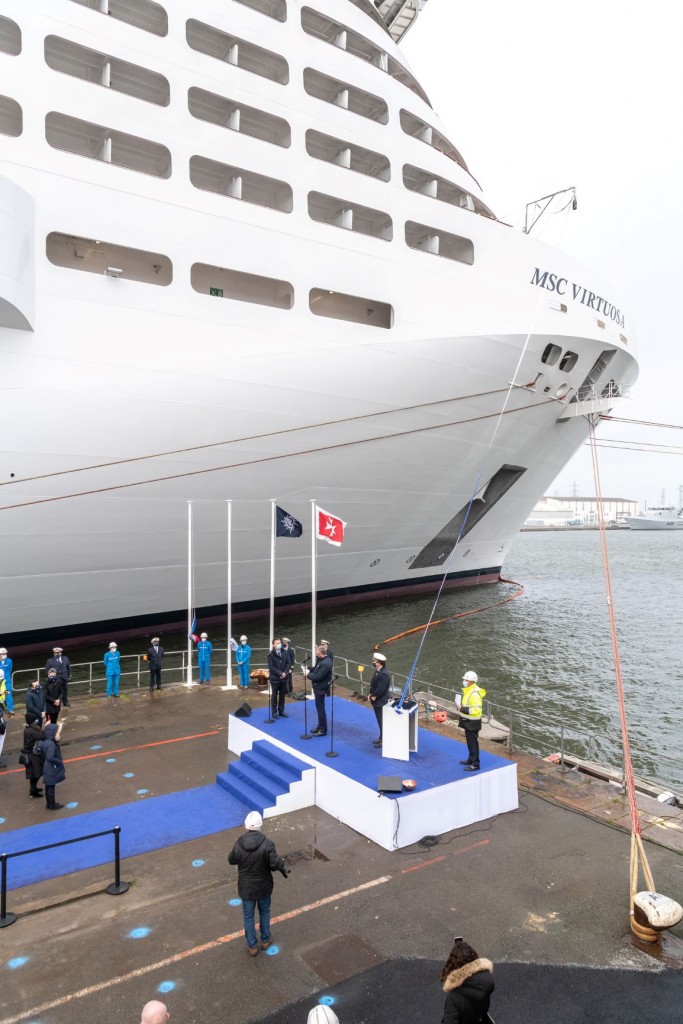 MSC Virtuosa é entregue em cerimônia realizada na França 4 Entrega do MSC Virutosa no Chantiers de l'Atlantique