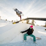 Snowboard no Woodward 